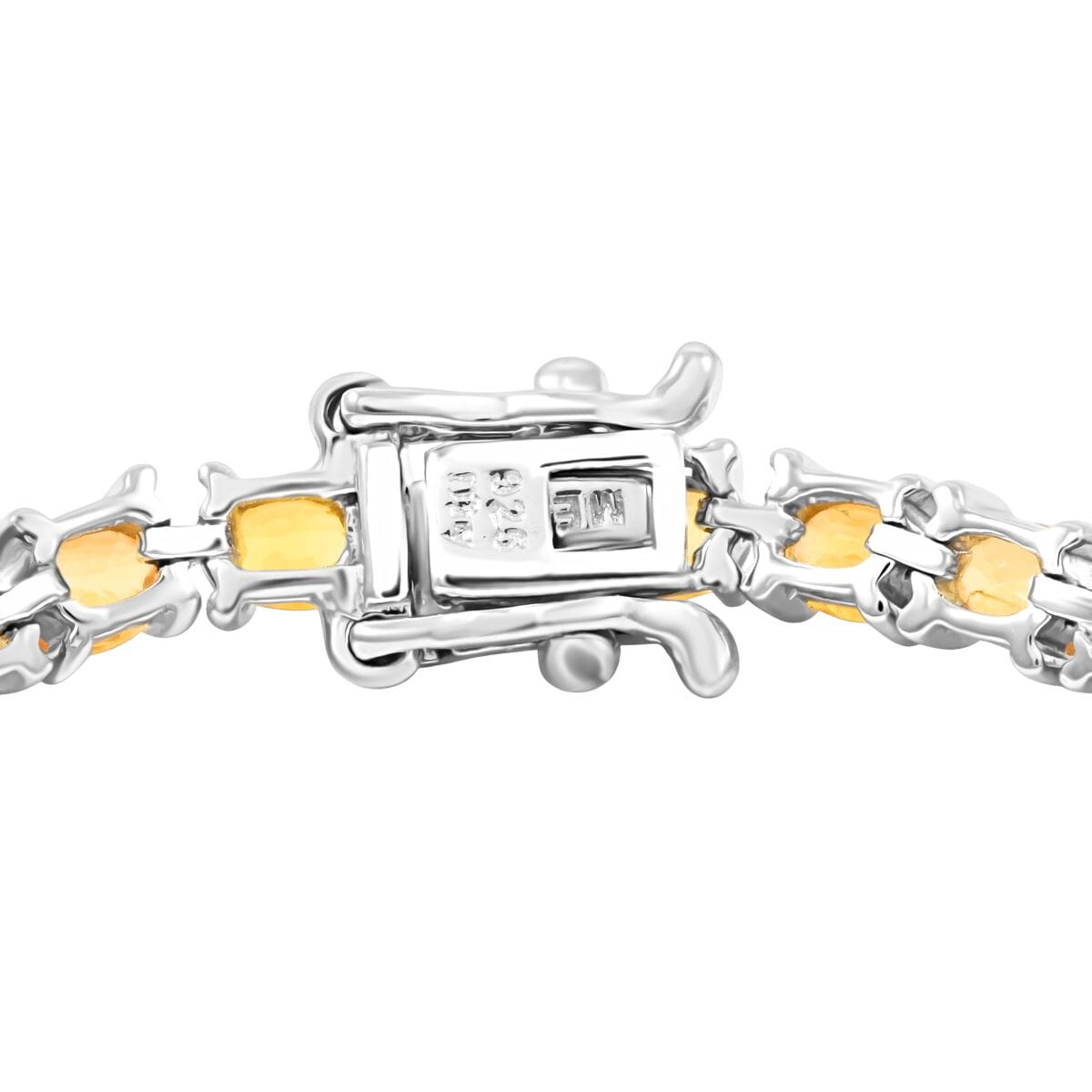 Yellow Sapphire 10.80 ctw Bracelet in Rhodium Over Sterling Silve (8.00 In)  image number 3