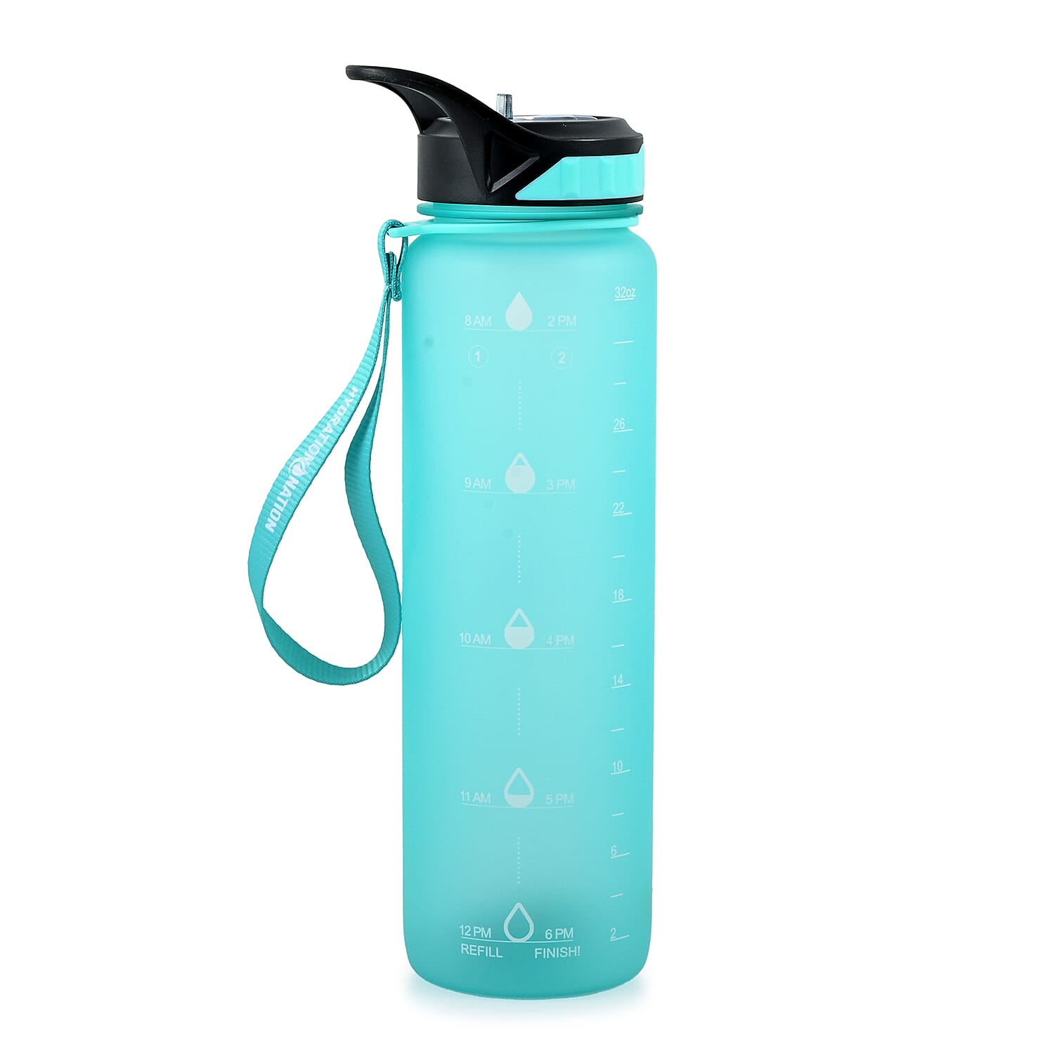 Hydration Nation 32oz Water Bottle with Straw - Green