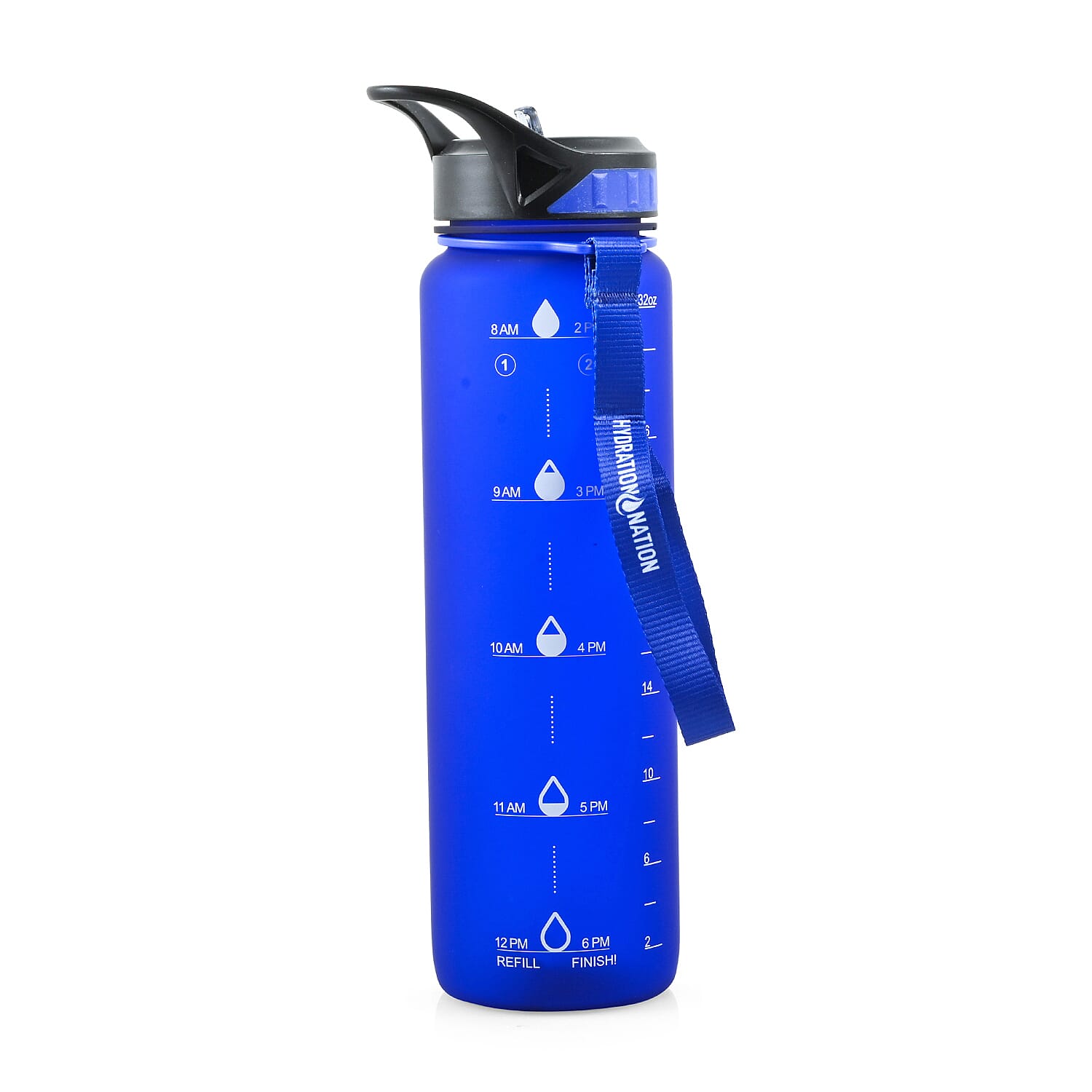 Hydration Nation 32oz Water Bottle with Straw - Blue