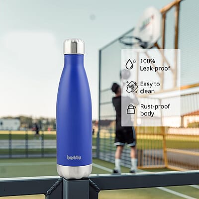 Best 4 U 17oz Insulated Stainless Steel Water Bottle -Blue