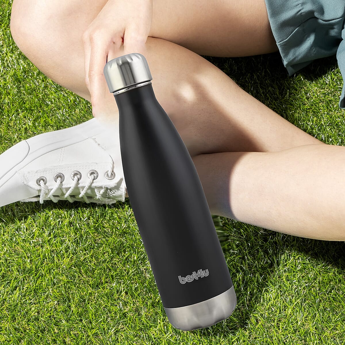 Best 4 U 17oz Insulated Stainless Steel Water Bottle -Black image number 1