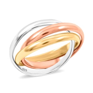 Sterling Silver and Platinum Bond Ring (Size 12.0)