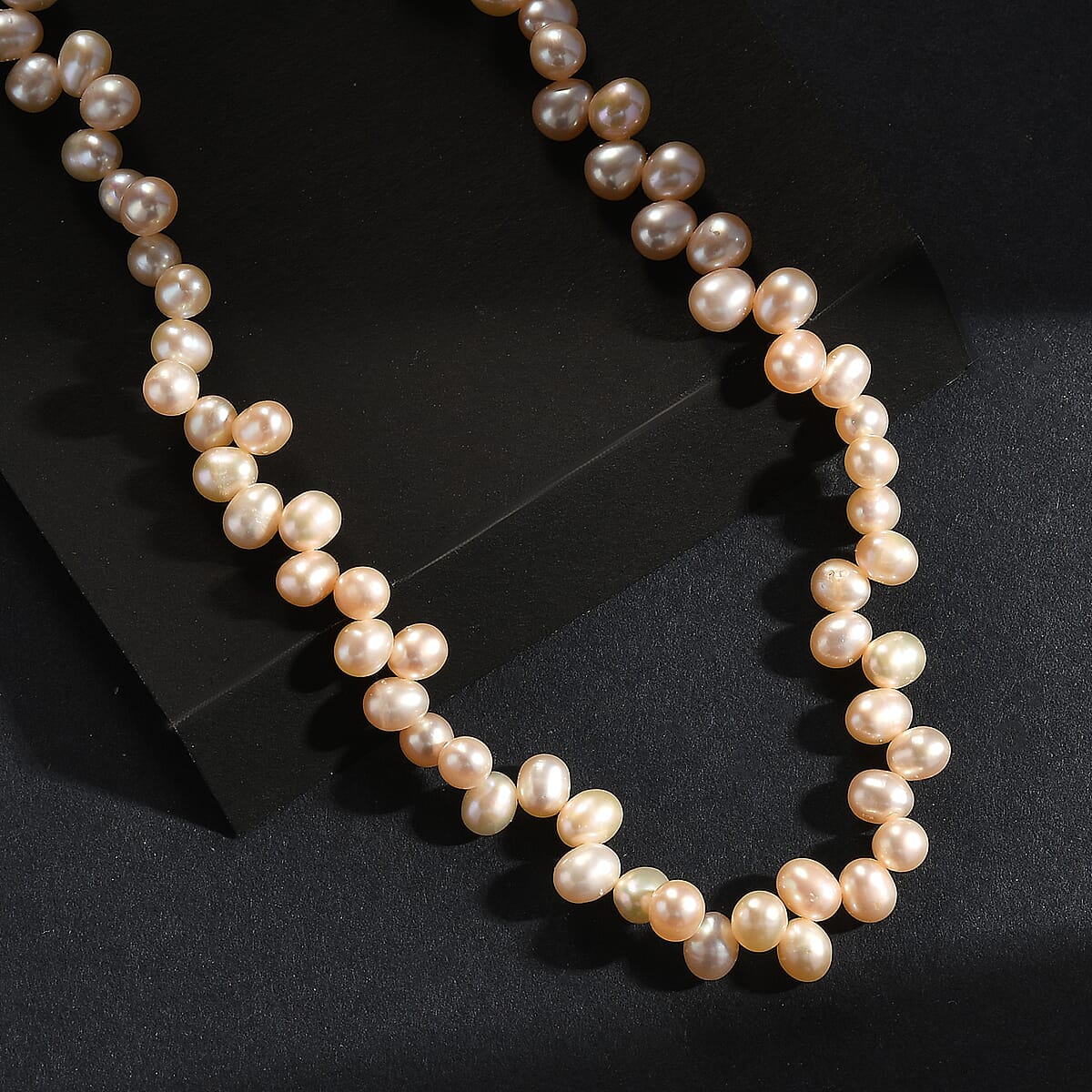 Golden Fresh Water Pearl Dancing Bubbles Necklace in 18K Vermeil Yellow Gold Over Sterling Silver 18 Inches image number 1