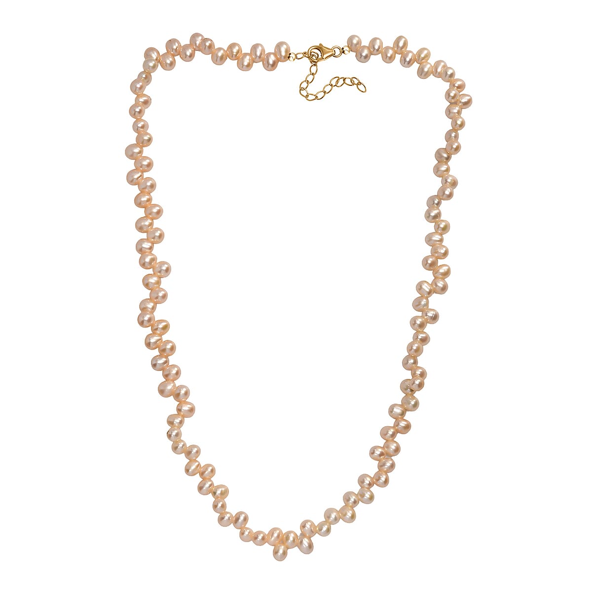 Golden Fresh Water Pearl Dancing Bubbles Necklace in 18K Vermeil Yellow Gold Over Sterling Silver 18 Inches image number 3