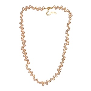 Golden Fresh Water Pearl Dancing Bubbles Necklace in 18K Vermeil Yellow Gold Over Sterling Silver 18 Inches