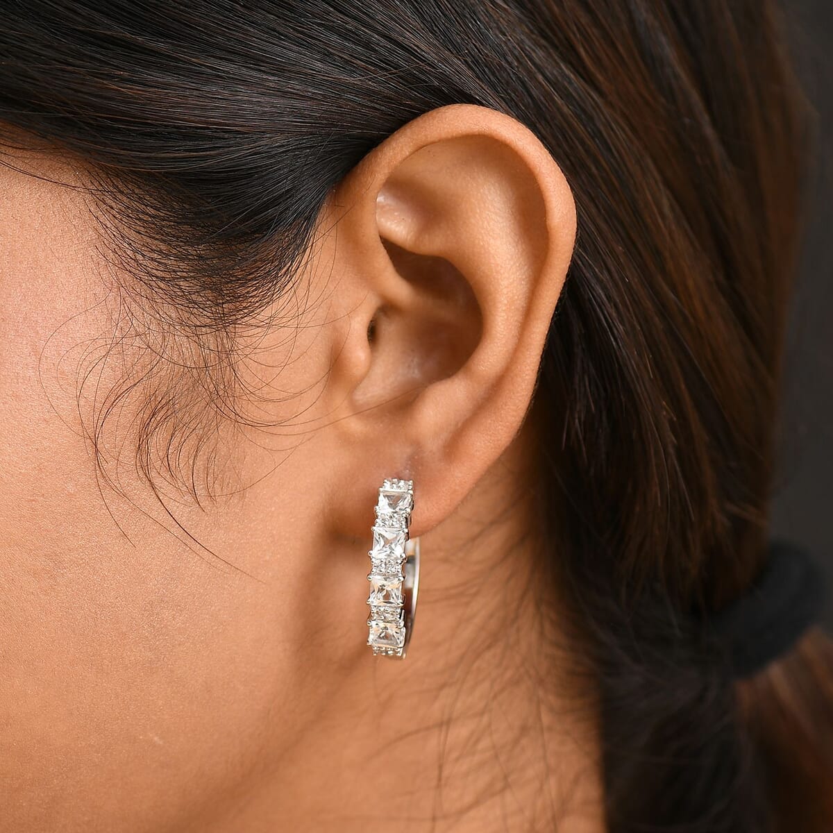 D'Joy Golconda Topaz 3.90 ctw Fancy Earrings in Platinum Over Sterling Silver image number 2