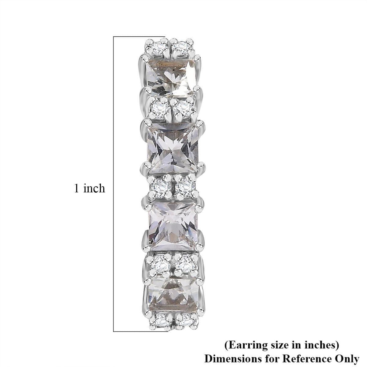 D'Joy Golconda Topaz 3.90 ctw Fancy Earrings in Platinum Over Sterling Silver image number 4