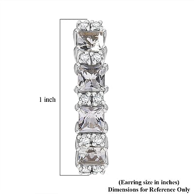 D'Joy Golconda Topaz 3.90 ctw Fancy Earrings in Platinum Over Sterling Silver
