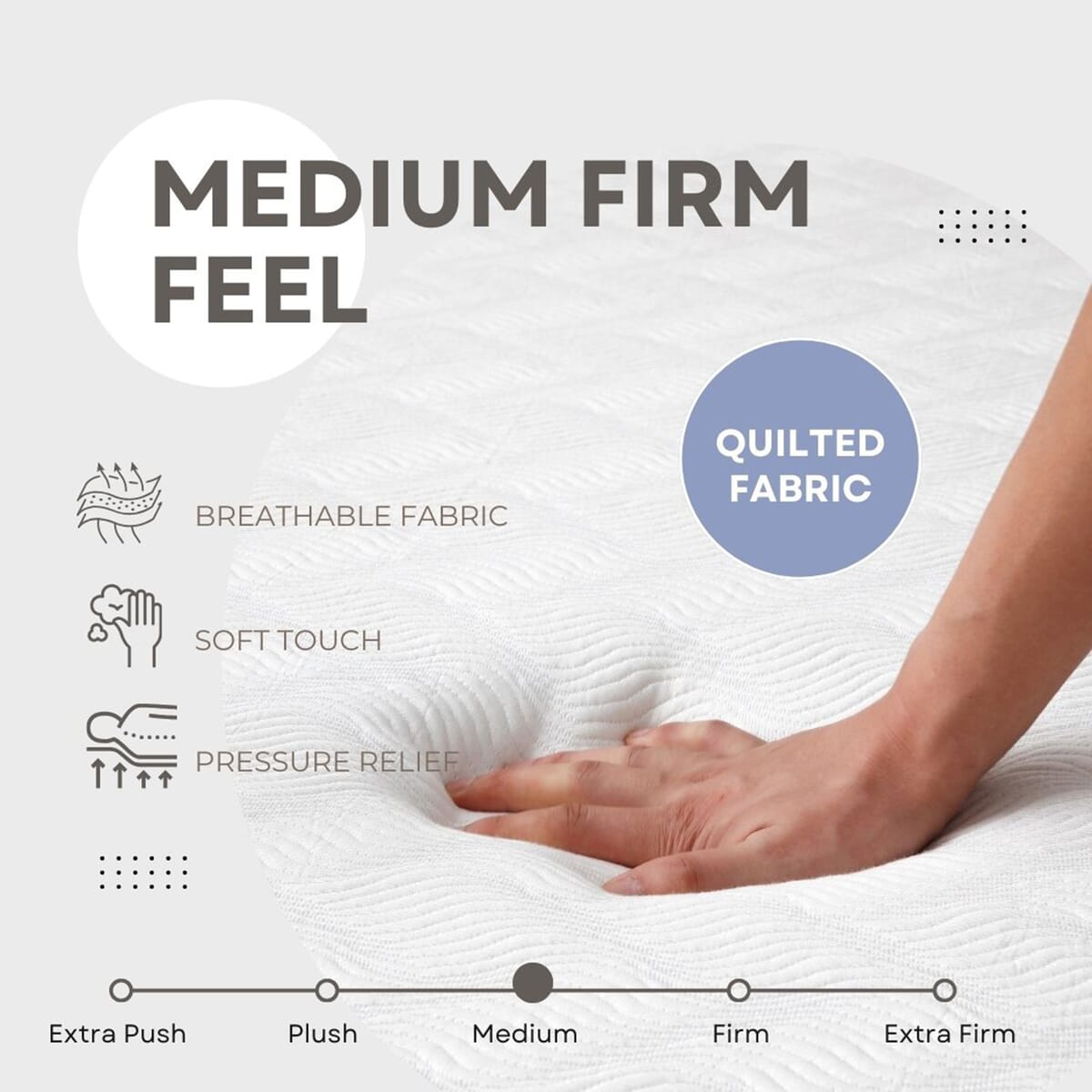 Memorial Day Doorbuster L'Baiet 8-inch Cool Gel Memory Foam Mattress -Queen image number 5