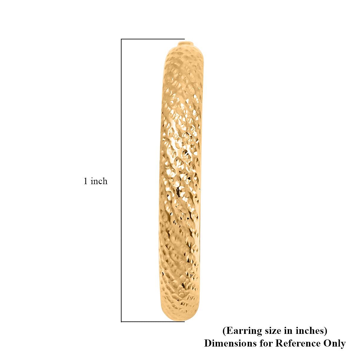 10K Yellow Gold 3x21mm Miligreen Hoop Earrings 2.20 Grams