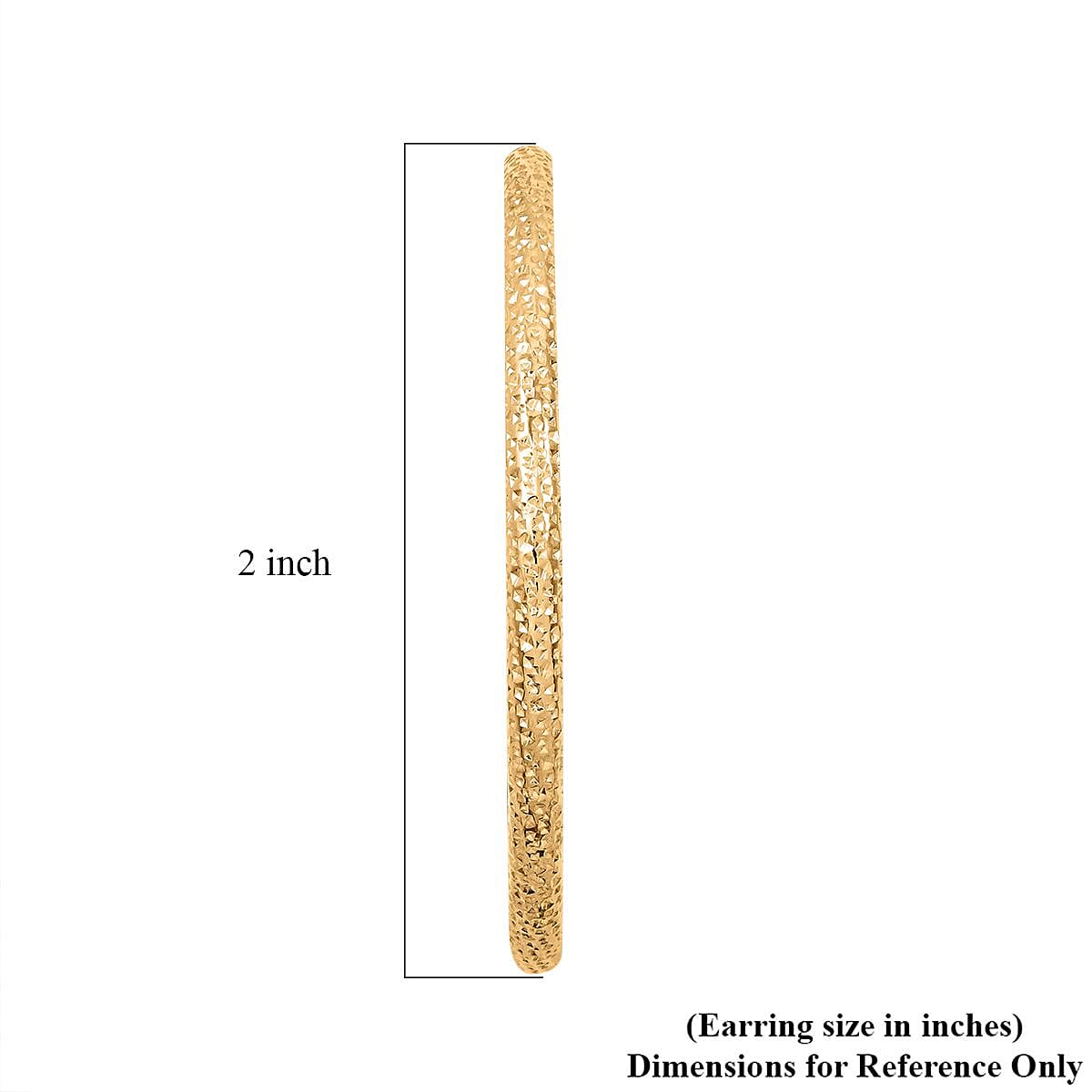 10K Yellow Gold 3x46mm Miligreen Hoop Earrings 4.30 Grams