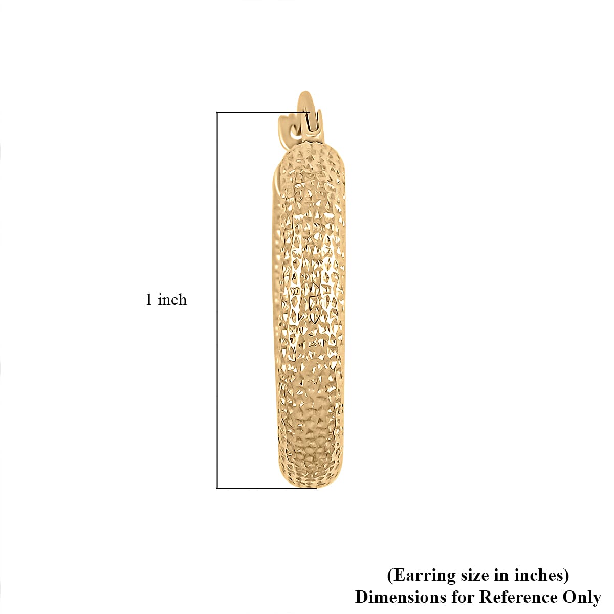 10K Yellow Gold 4x22.8mm Miligreen Hoop Earrings 3.20 Grams