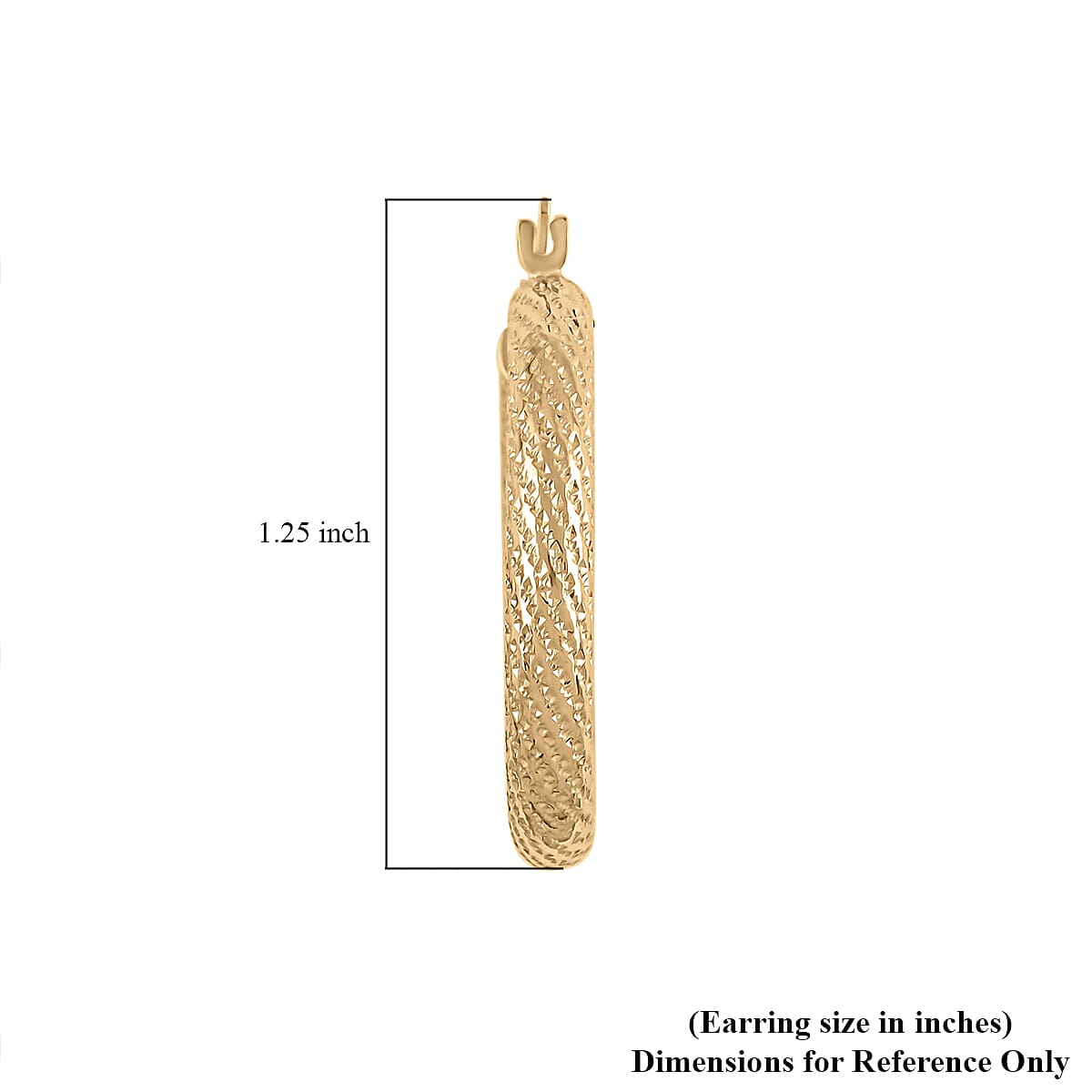 10K Yellow Gold 4x28mm Miligreen Hoop Earrings 3.90 Grams