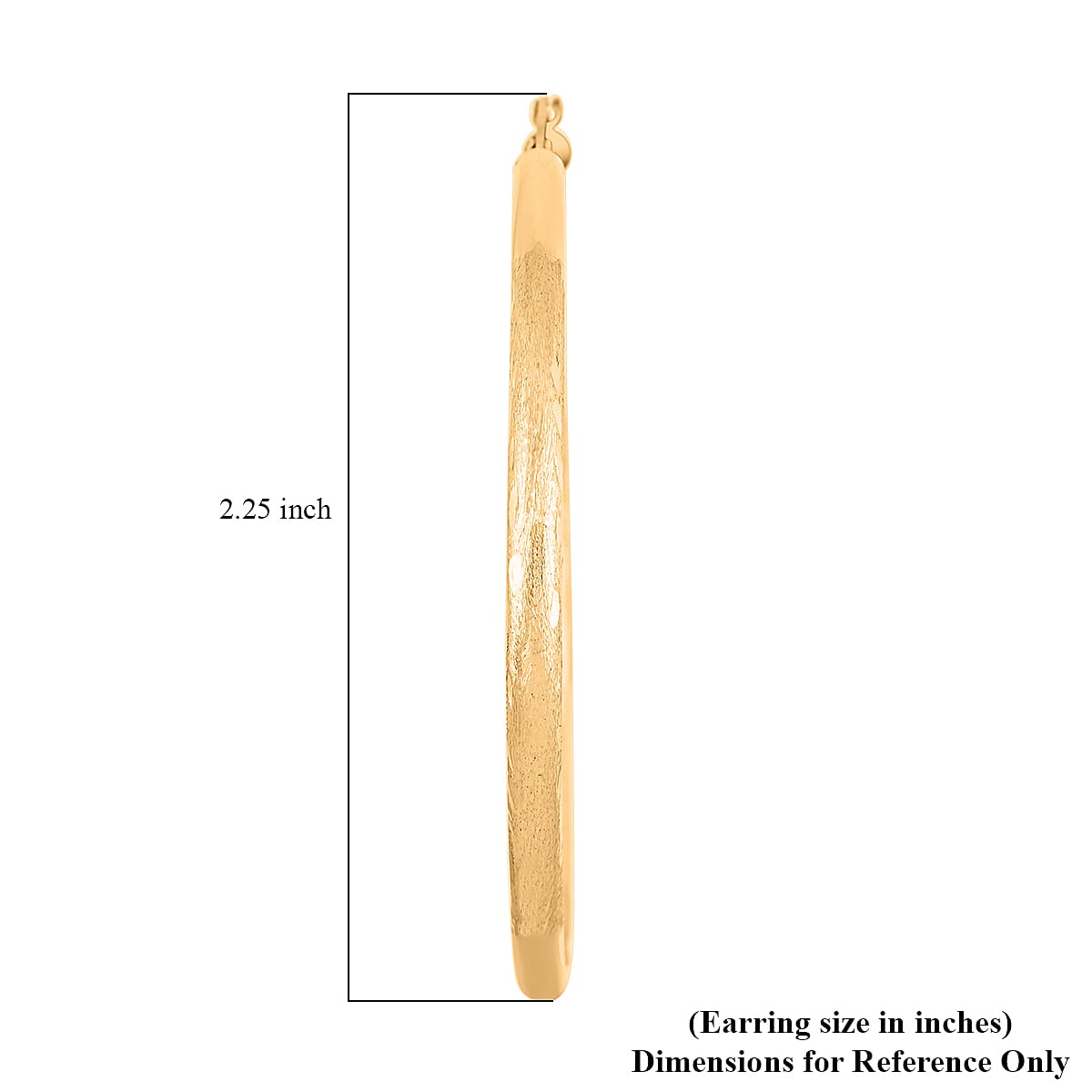 Pipe Diamond-cut 3x55mm Hoop Earrings in 10K Yellow Gold 3.2 Grams