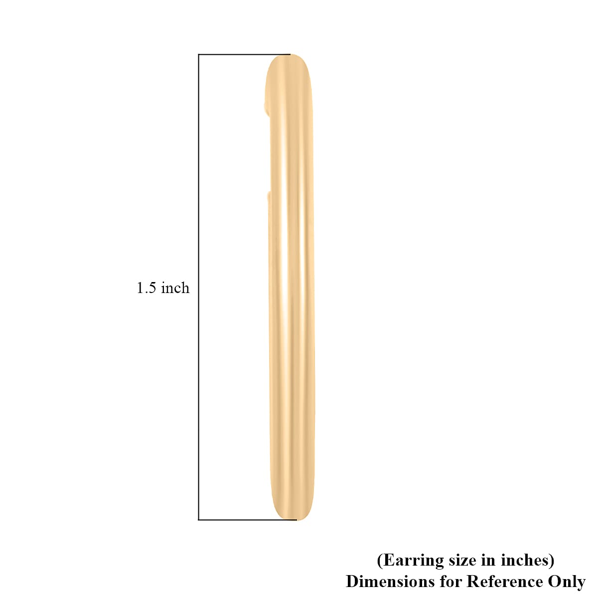 Pipe Plain 3x35mm Hoop Earrings in 10K Yellow Gold 2.1 Grams