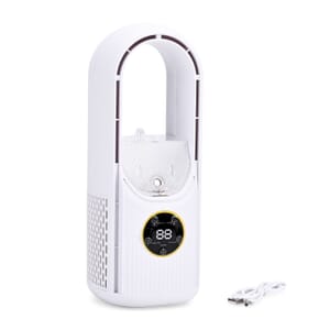 White Bladeless Fan with Humidification Purification 6hr Timing Fan