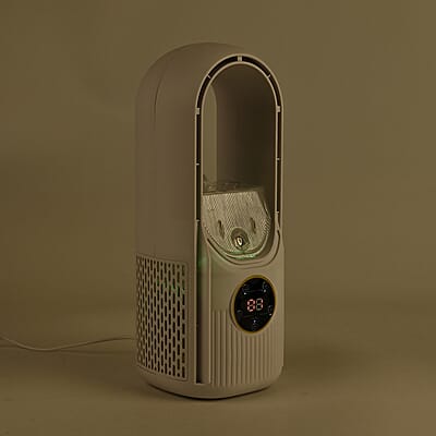 Livmore White Bladeless Fan with Humidification Purification 6hr Timing Fan
