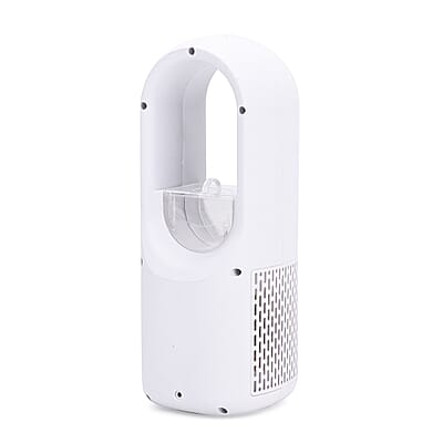 Livmore White Bladeless Fan with Humidification Purification 6hr Timing Fan