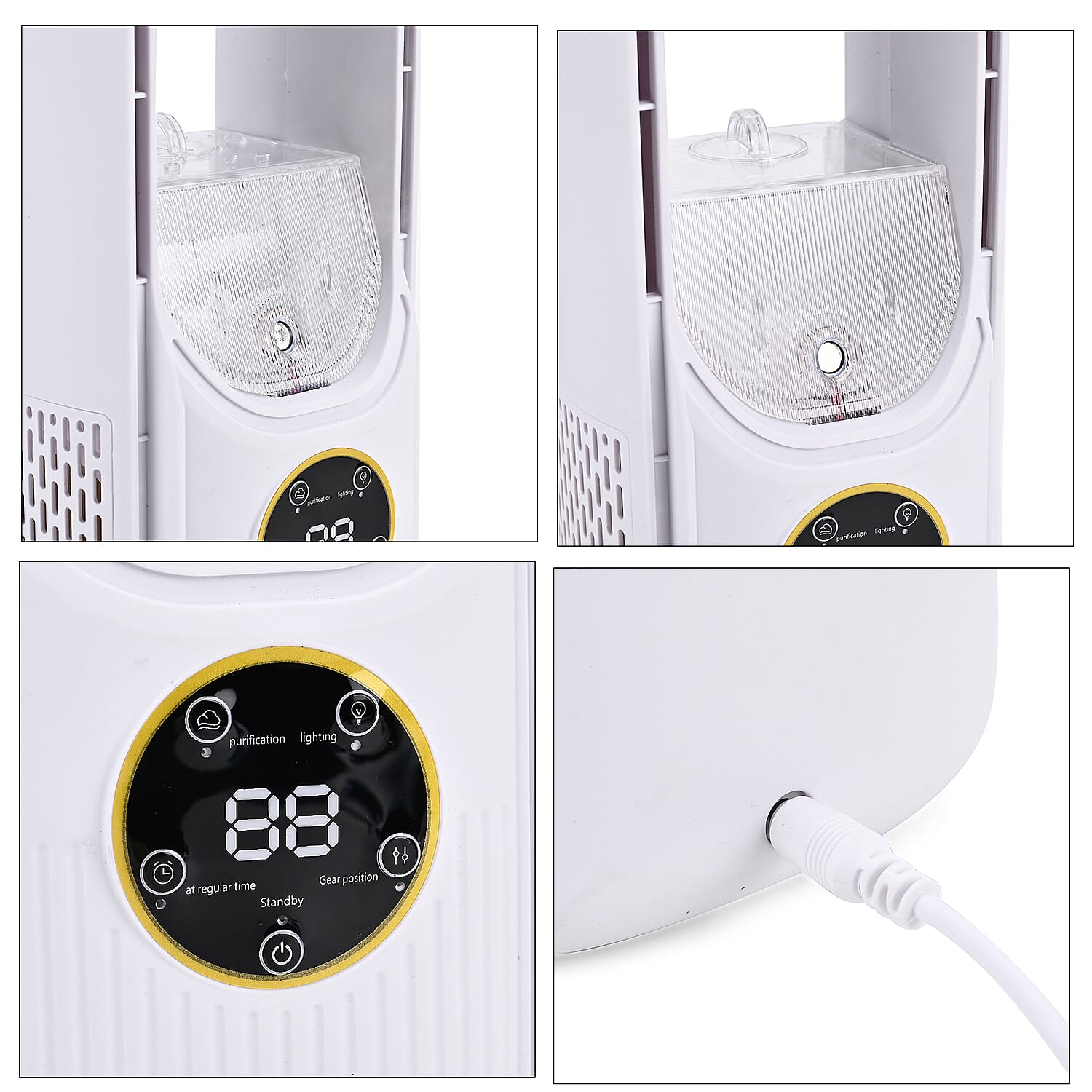 Livmore White Bladeless Fan with Humidification Purification 6hr Timing Fan