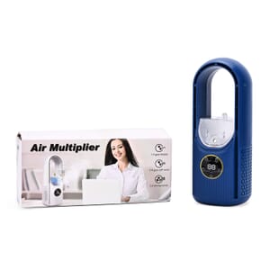 Blue Bladeless Fan with Humidification Purification 6hr Timing Fan