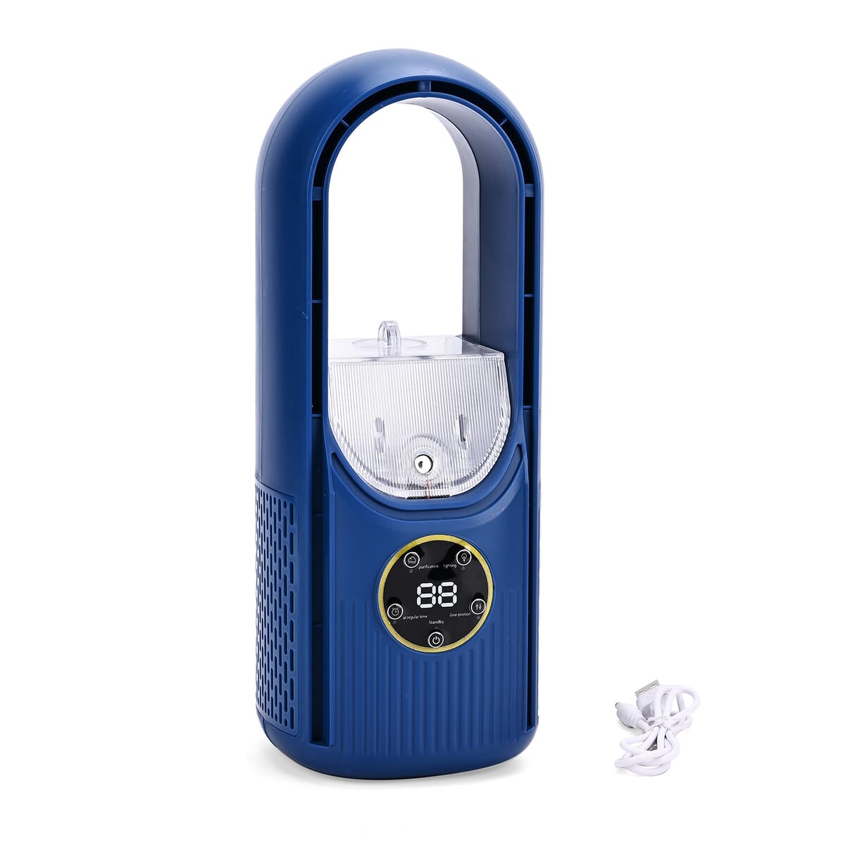 Blue Bladeless Fan with Humidification Purification 6hr Timing Fan image number 2