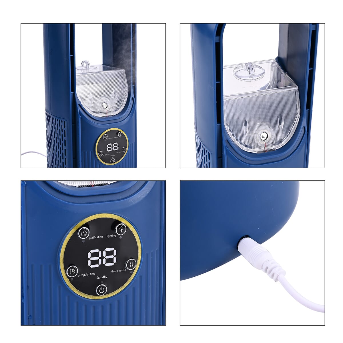 Blue Bladeless Fan with Humidification Purification 6hr Timing Fan image number 7