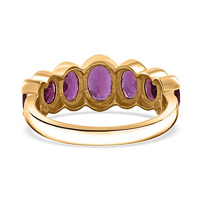 Premium Orissa Rhodolite Garnet 3.35 ctw Ring in Rhodium Over Sterling Silver (Size 9.0) 