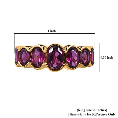 Premium Orissa Rhodolite Garnet 3.35 ctw Ring in Rhodium Over Sterling Silver (Size 9.0) 