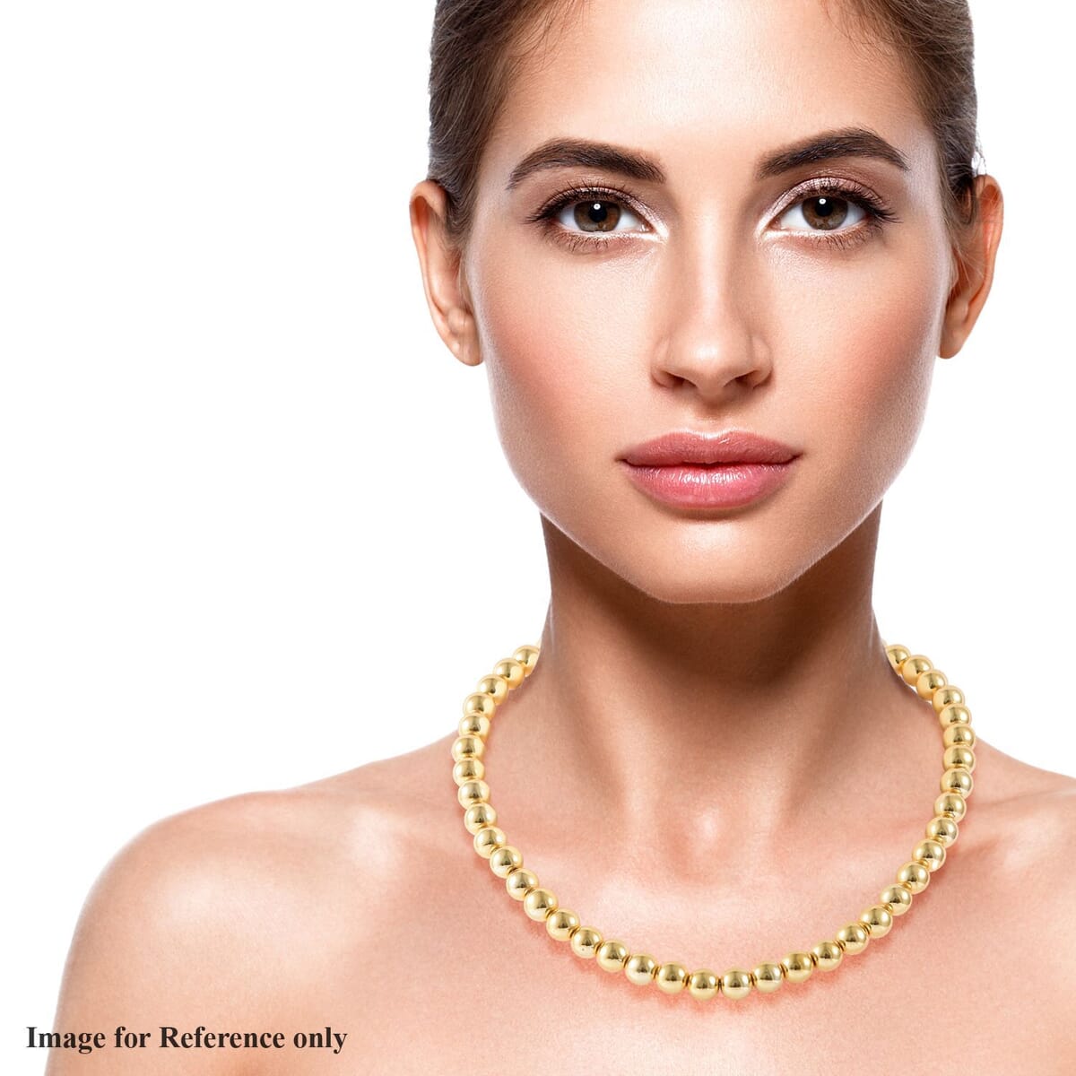 Yellow Hematite Magnetic Lock Necklace (18 Inches) in Silvertone 800.00 ctw image number 1