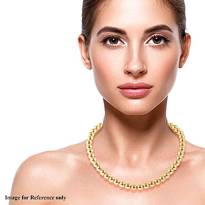 Yellow Hematite Magnetic Lock Necklace (18 Inches) in Silvertone 800.00 ctw