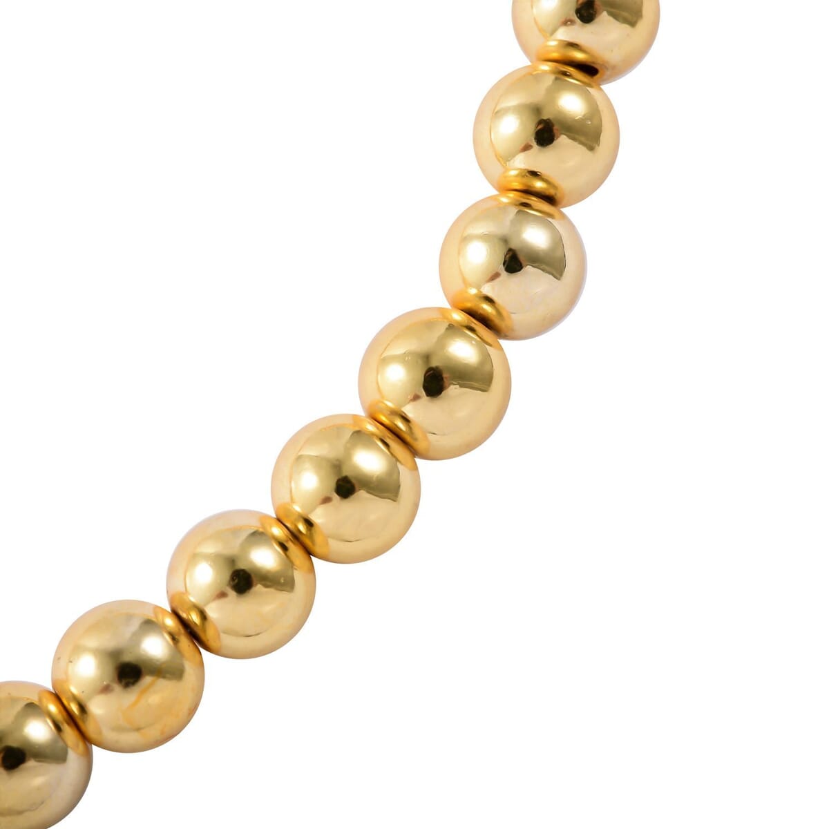Yellow Hematite Magnetic Lock Necklace (18 Inches) in Silvertone 800.00 ctw image number 2