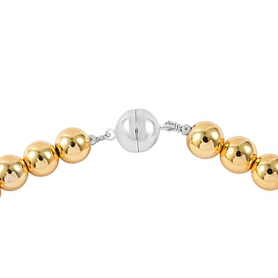 Yellow Hematite Magnetic Lock Necklace (18 Inches) in Silvertone 800.00 ctw