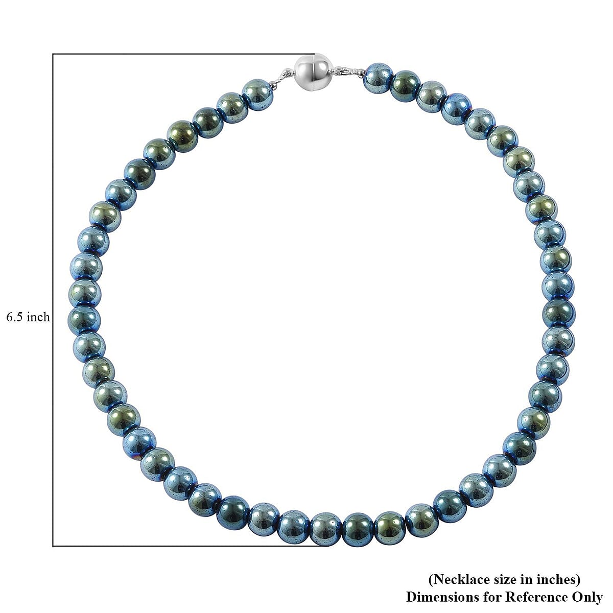 Black Hematite 800.00 ctw Magnetic Lock Necklace in Silvertone 18 Inches image number 4