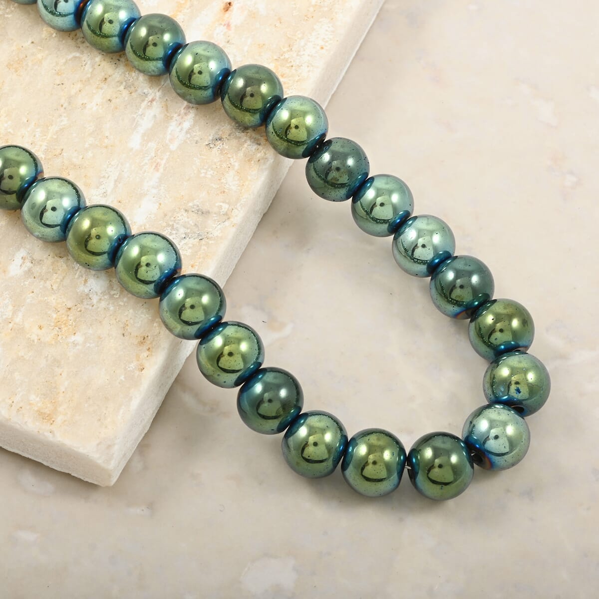 Green Hematite Magnetic Lock Necklace (18 Inches) in Silvertone 800.00 ctw image number 1