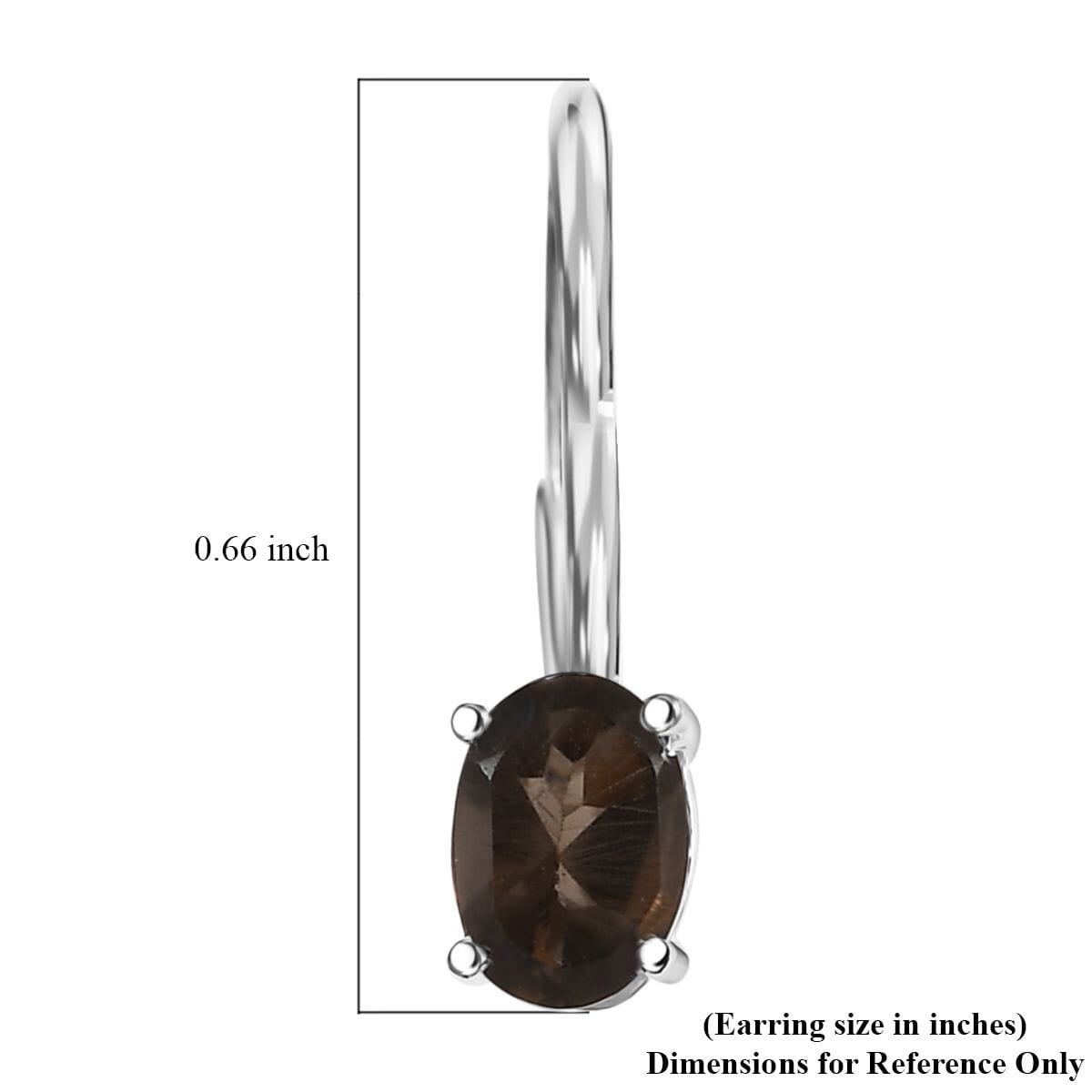 D'Joy Brazilian Smoky Quartz 0.90 ctw Lever Back Earrings in Sterling Silver image number 5