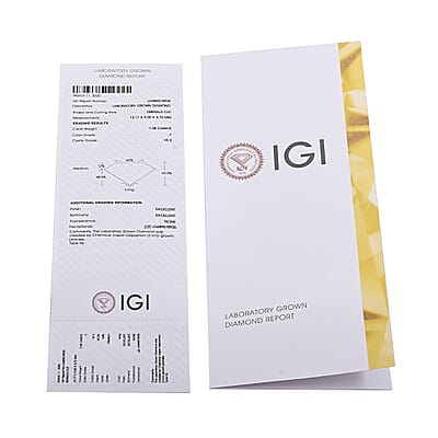 IGI Certified Luxuriant Lab Grown Diamond (Emerald) (E-F, VS) 7.00 ctw
