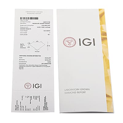 IGI Certified 7.00 ctw Oval Lab Grown Diamond Loose Gemstone – G VS2