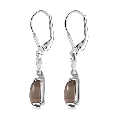 D'Joy Brazilian Smoky Quartz 4.60 ctw Dangling Earrings Sterling Silver