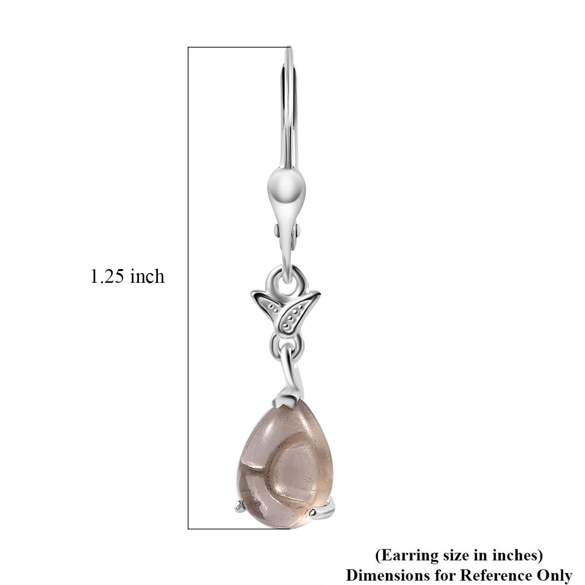 D'Joy Brazilian Smoky Quartz 4.60 ctw Dangling Earring Sterling Silver image number 5