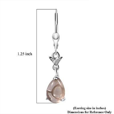 D'Joy Brazilian Smoky Quartz 4.60 ctw Dangling Earrings Sterling Silver
