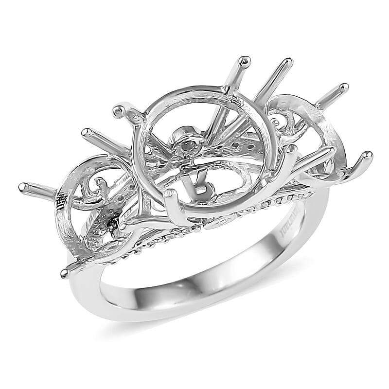 950 Platinum Luxuriant Lab Grown Diamond (VS) Mounting Ring (Size 6) 0.22 ctw