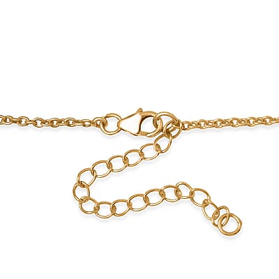 Polki Diamond 3.00 ctw Royal Medallion Necklace in 18K Vermeil Yellow Gold Over Sterling Silver 20 Inches