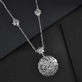 Rhodium Over Sterling Silver - Product card gallery slide 2 (10178030436665)