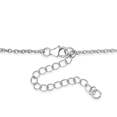 Polki Diamond 3.00 ctw Royal Medallion Necklace in Rhodium Over Sterling Silver 20 Inches