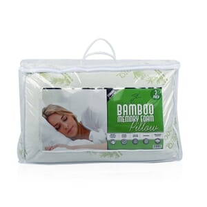 Supreme Living 2pc Memory Foam Bamboo Infused Pillows -Standard