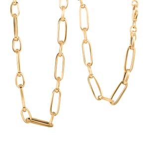 14K Yellow Gold 5mm Paperclip Necklace 18 Inches 8.20 Grams