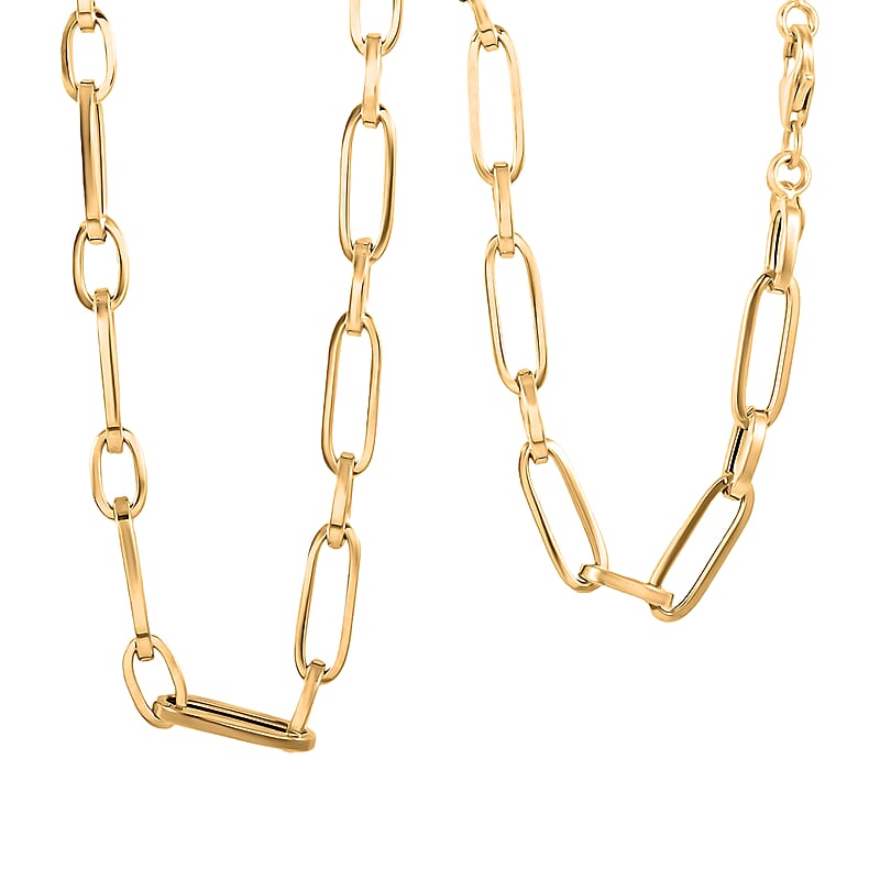 Italian 14K Yellow Gold 5mm Paperclip Necklace (18 Inches) (8.00 g)