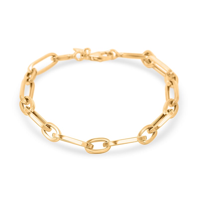 14K Yellow Gold 5mm Paperclip Bracelet (7.50 In) 3.60 Grams