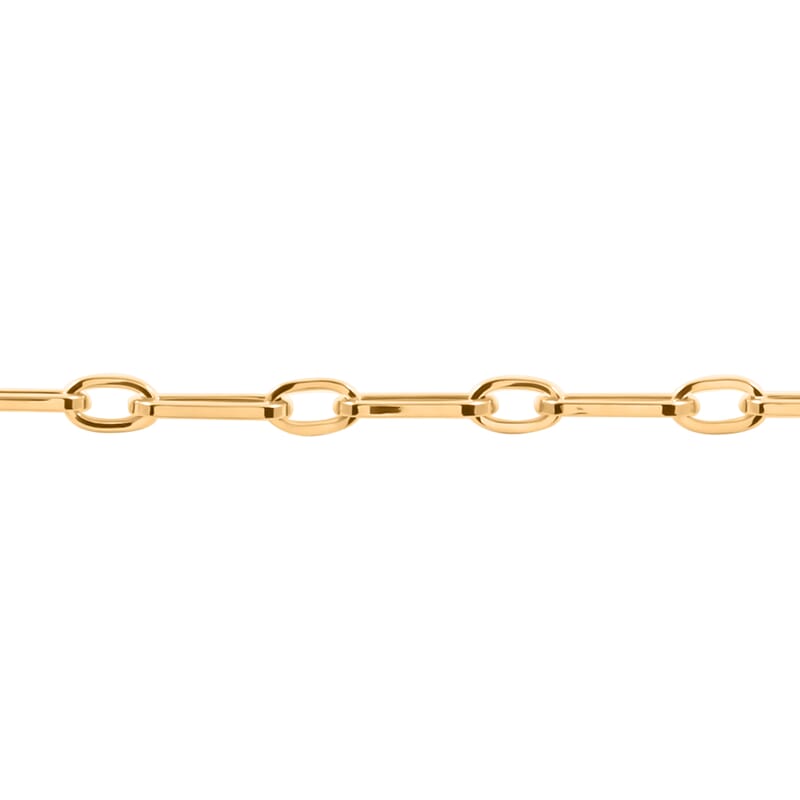 14K Yellow Gold 5mm Paperclip Bracelet (7.50 In) 3.60 Grams