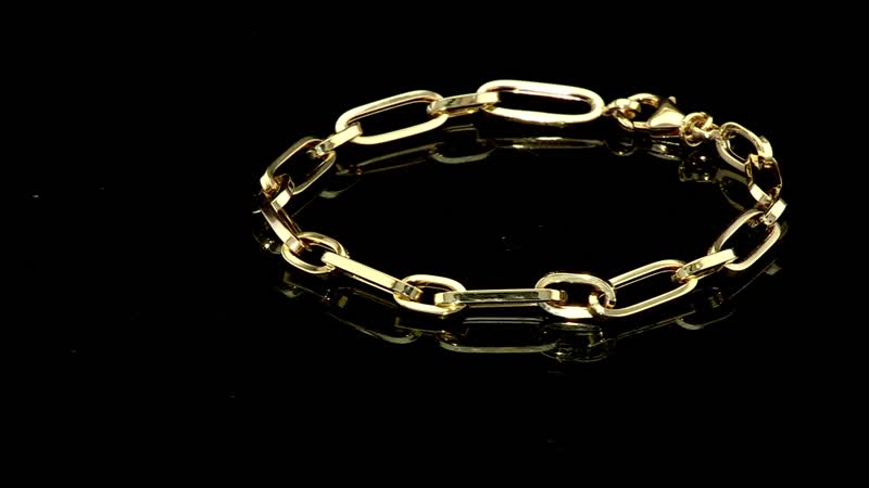 14K Yellow Gold 5mm Paperclip Bracelet (7.50 In) 3.60 Grams